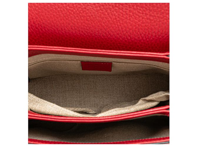 Borsa Gucci rossa piccola in vitello con G intrecciato Rosso - vista 4