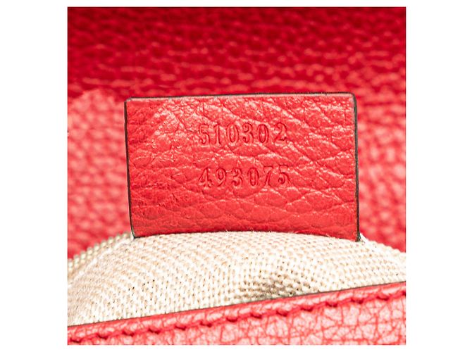 Borsa Gucci rossa piccola in vitello con G intrecciato Rosso - vista 6