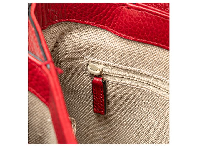 Borsa Gucci rossa piccola in vitello con G intrecciato Rosso - vista 7