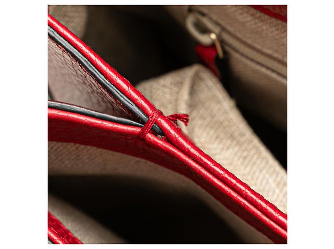 Borsa Gucci rossa piccola in vitello con G intrecciato Rosso - vista 8