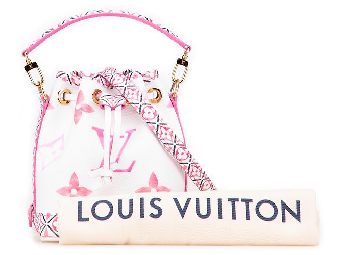 Louis Vuitton Monogramma Bianco Acquerello Gigante A Bordo Piscina Nano Noé - vista 10
