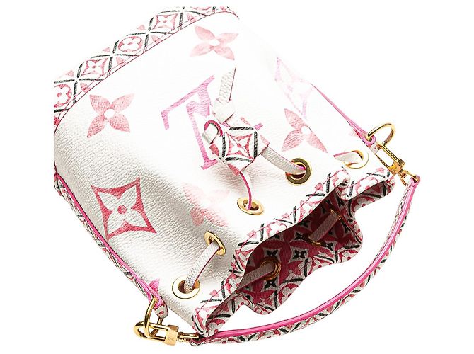 Louis Vuitton Monogramma Bianco Acquerello Gigante A Bordo Piscina Nano Noé - vista 8
