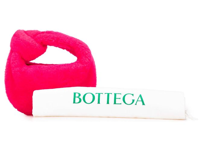 Bottega Veneta Mini Jodie in shearling rosa - vista 11