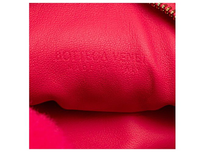 Bottega Veneta Mini Jodie in shearling rosa - vista 5