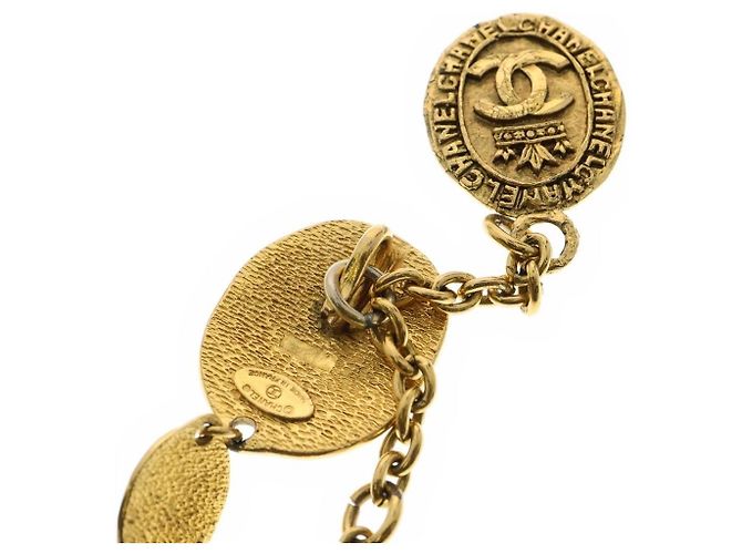 Collana Sautoir Chanel Coin Crown Oro Gold hardware - vista 5
