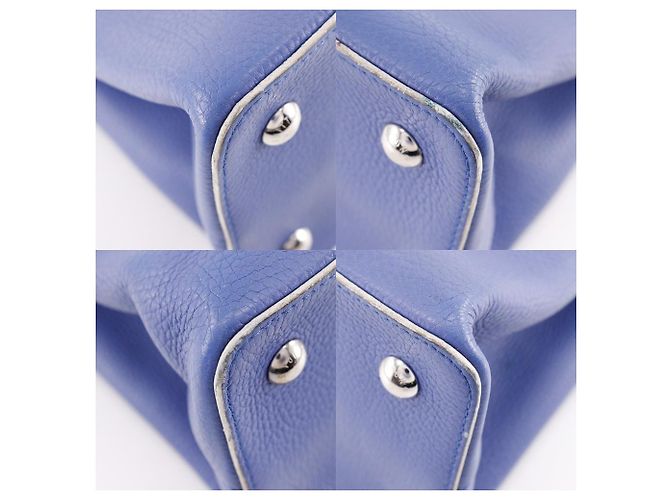 Borsa Capucines in pelle MM Louis Vuitton Blu - vista 7