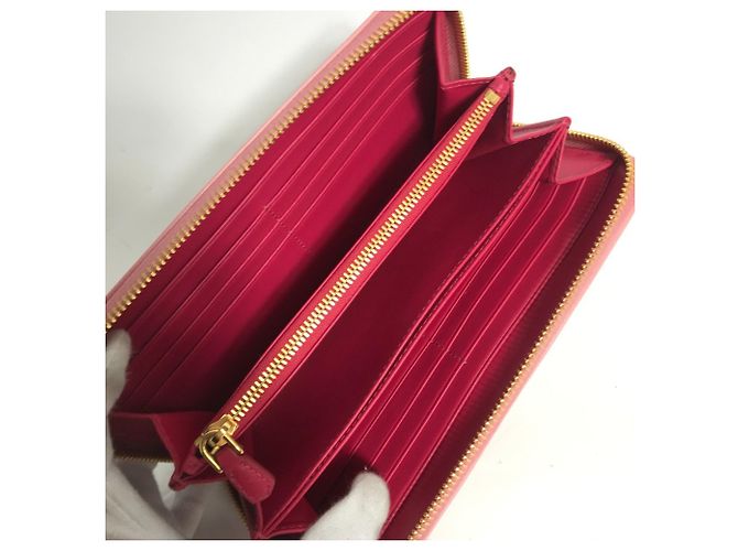 Prada Pink Saffiano Metall Langbörse - Ansicht 10