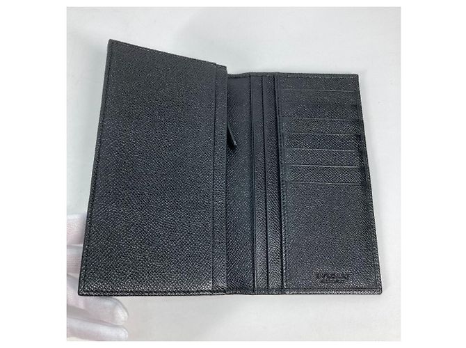 Bulgari Bvlgari schwarze Leder Bi-Fold Geldbörse - Ansicht 8