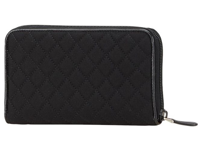 Carteira longa com placa de logo triangular Prada Preto - vista 2