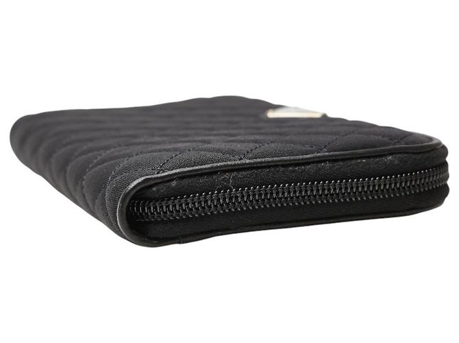 Carteira longa com placa de logo triangular Prada Preto - vista 5
