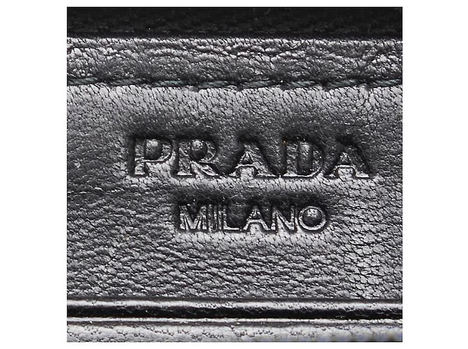 Carteira longa com placa de logo triangular Prada Preto - vista 7