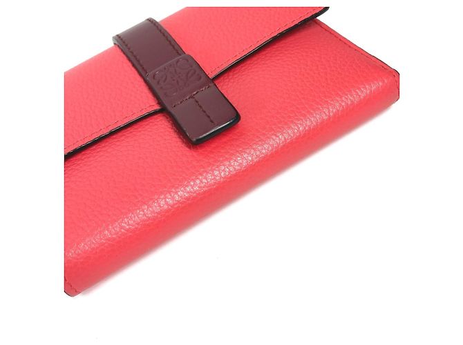 LOEWE Two-Tone Anagram Small Vertical Wallet Brown Pink - view 3