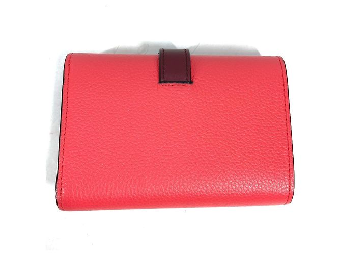LOEWE Two-Tone Anagram Small Vertical Wallet Brown Pink - view 6