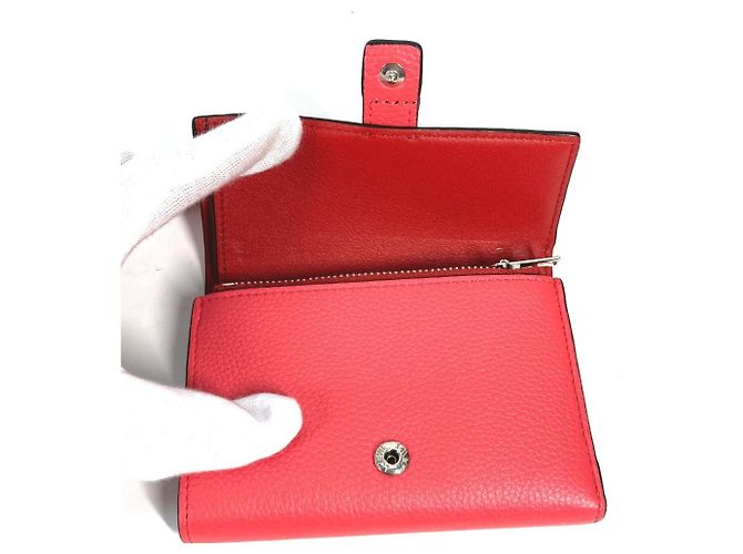 LOEWE Two-Tone Anagram Small Vertical Wallet Brown Pink - view 8