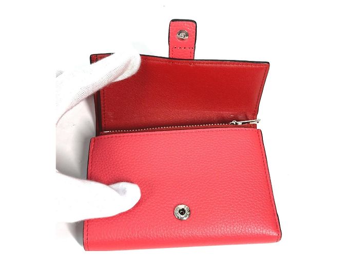 LOEWE Two-Tone Anagram Small Vertical Wallet Brown Pink - view 9
