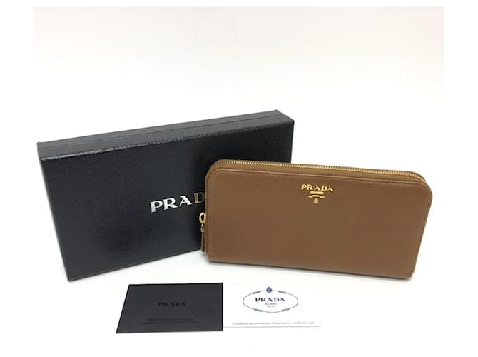 Prada braune Leder Langbörse - Ansicht 12