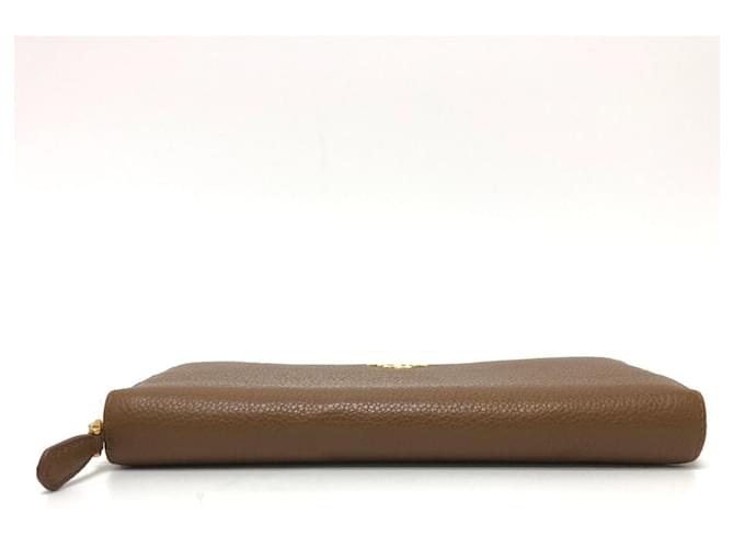 Prada braune Leder Langbörse - Ansicht 4