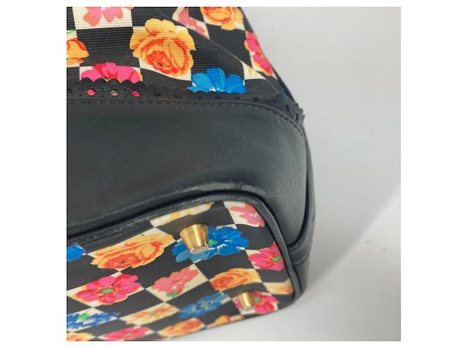 Borsa a Spalla con Corda Floral Chain di Versace Nero Multicolore - vista 11