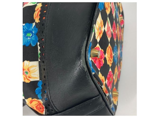 Borsa a Spalla con Corda Floral Chain di Versace Nero Multicolore - vista 12
