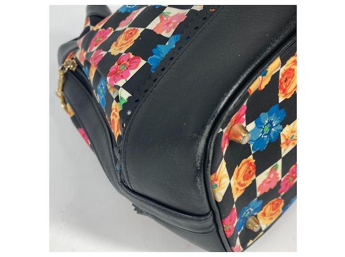 Borsa a Spalla con Corda Floral Chain di Versace Nero Multicolore - vista 14