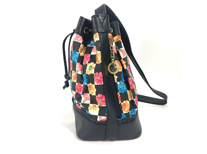 Borsa a Spalla con Corda Floral Chain di Versace Nero Multicolore - vista 4