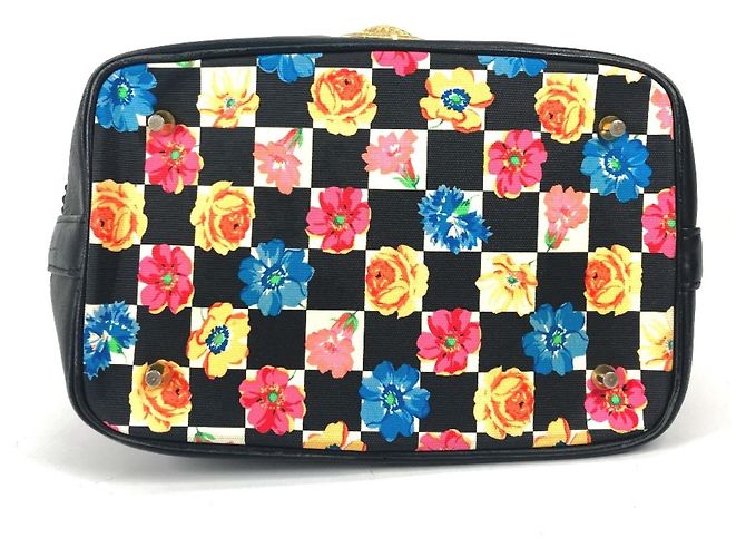 Borsa a Spalla con Corda Floral Chain di Versace Nero Multicolore - vista 6