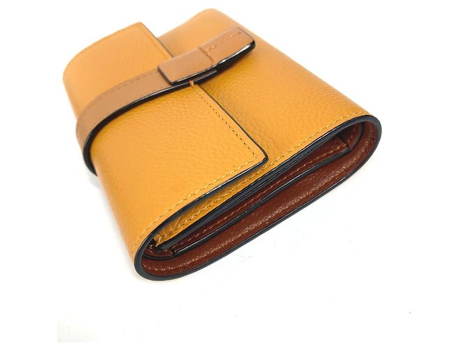 Piccola wallet verticale Anagram Loewe Marrone Giallo - vista 5