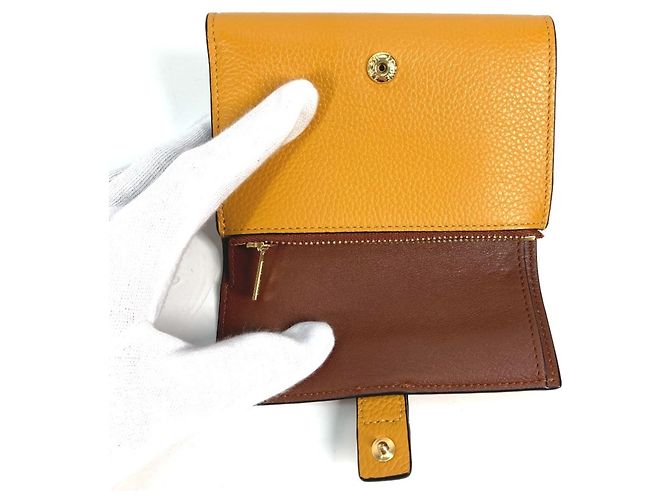 Piccola wallet verticale Anagram Loewe Marrone Giallo - vista 7