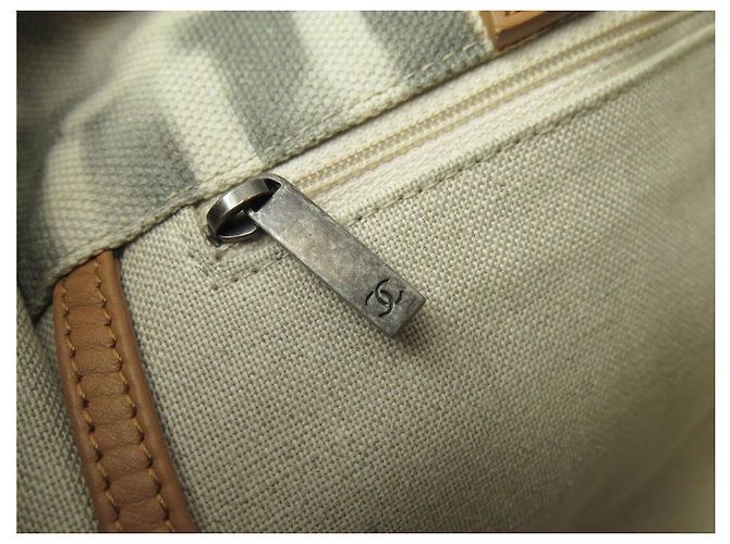 BORSA A MANO CHANEL DEAUVILLE ILIAD MM CANVAS GRIGIO - vista 10