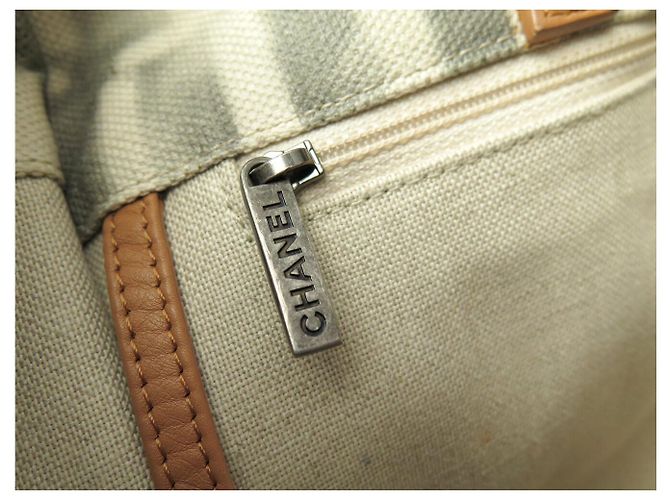 BORSA A MANO CHANEL DEAUVILLE ILIAD MM CANVAS GRIGIO - vista 11