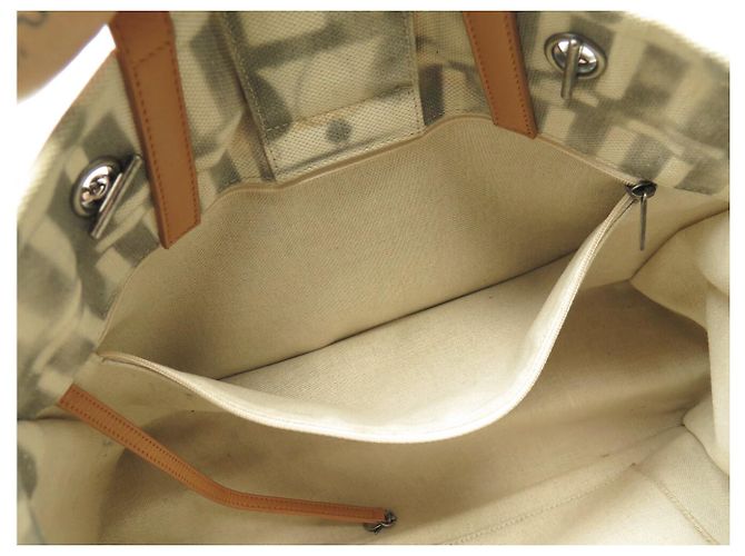 BORSA A MANO CHANEL DEAUVILLE ILIAD MM CANVAS GRIGIO - vista 13