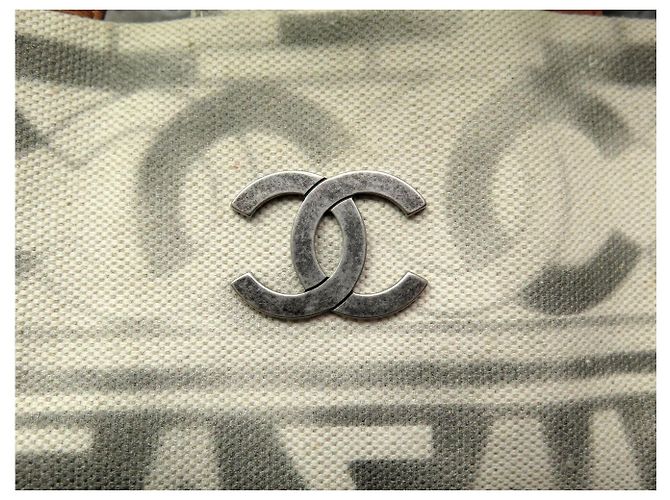 BORSA A MANO CHANEL DEAUVILLE ILIAD MM CANVAS GRIGIO - vista 5