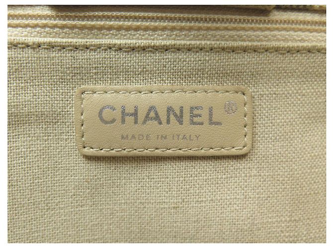 BORSA A MANO CHANEL DEAUVILLE ILIAD MM CANVAS GRIGIO - vista 9