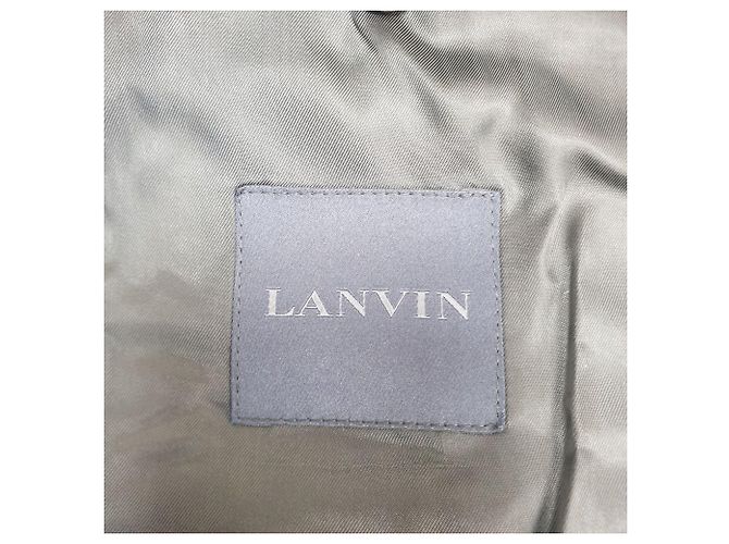 Blazer Lanvin in cotone blu navy - vista 3