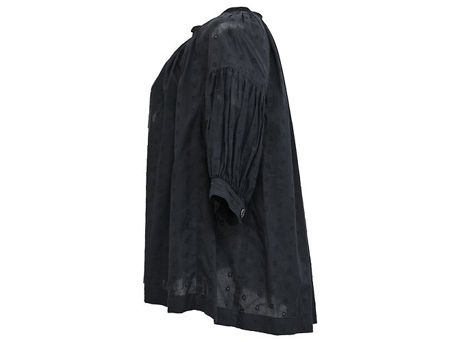 Comme Des Garcons Blusa con occhielli Tricot Comme Des Garçons in cotone nero - vista 2