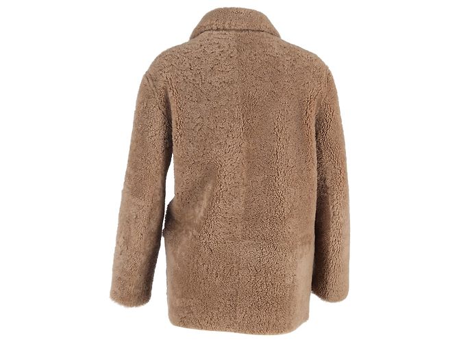 Abrigo de shearling Joseph en piel de cordero marrón Castaño - vista 3