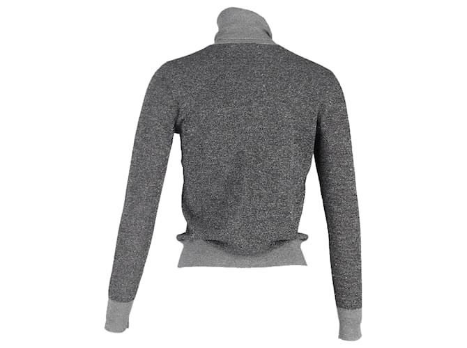 Joseph Metallic Rollkragenpullover aus grauer Wolle - Ansicht 3
