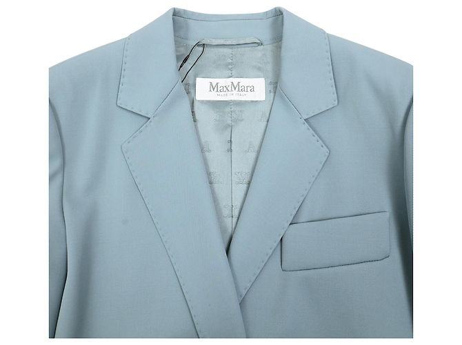 Max Mara Blazer aus hellblauer Schurwolle - Ansicht 5