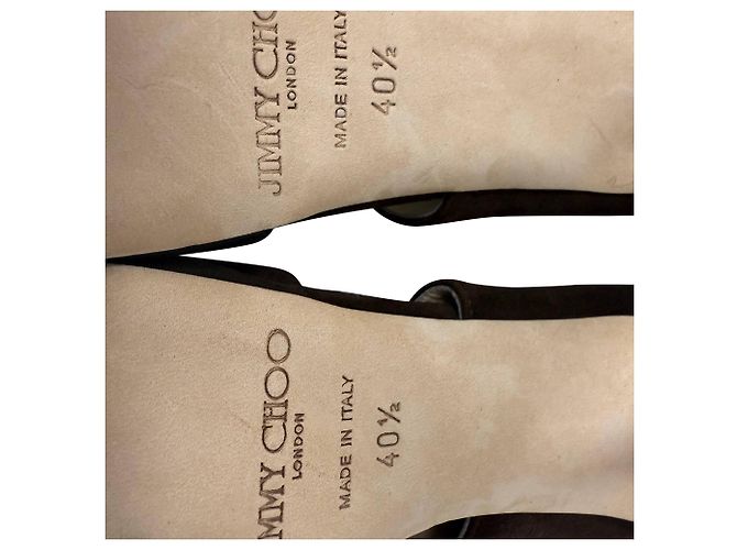 Sandales ouvertes Lagoon en daim marron de Jimmy Choo Rouge - vue 11