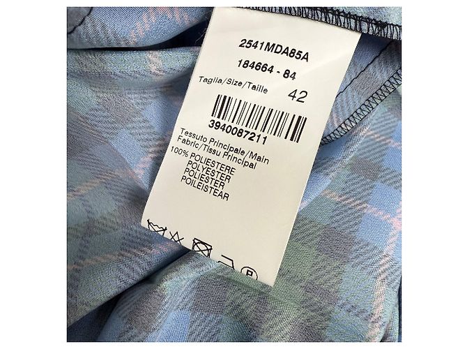 Abito Midi a Quadri MSGM in Poliestere Multicolore - vista 5