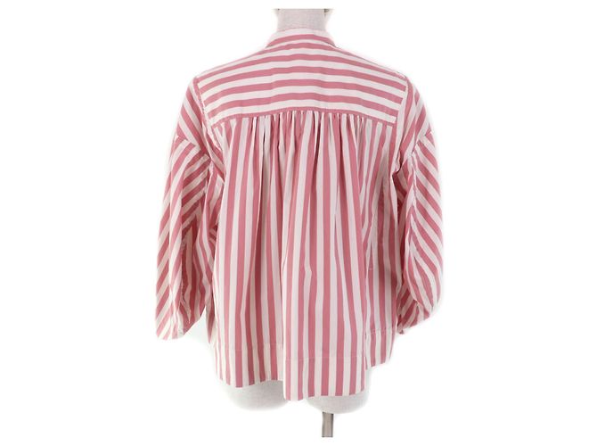 Camisa de algodón Jil Sander JSPU601201 Rosa Blanco - vista 3