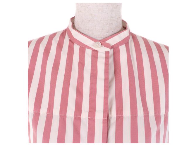 Camisa de algodón Jil Sander JSPU601201 Rosa Blanco - vista 4
