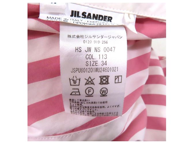 Camisa de algodón Jil Sander JSPU601201 Rosa Blanco - vista 7