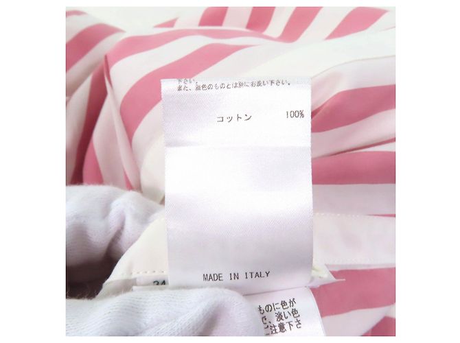 Camisa de algodón Jil Sander JSPU601201 Rosa Blanco - vista 8