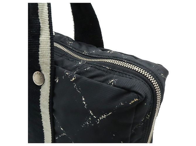 Borsa in nylon della linea Travel di Chanel Nero Rosso - vista 7