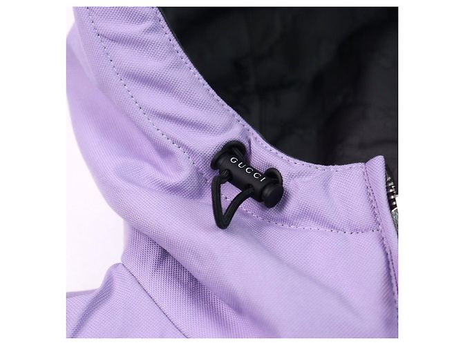 Chaqueta acolchada compuesta reversible con capucha Gucci Gris Morado oscuro - vista 11