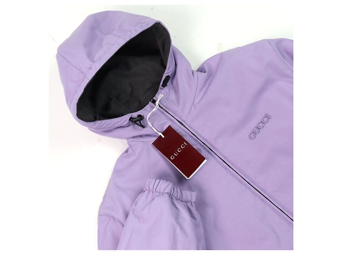 Chaqueta acolchada compuesta reversible con capucha Gucci Gris Morado oscuro - vista 5