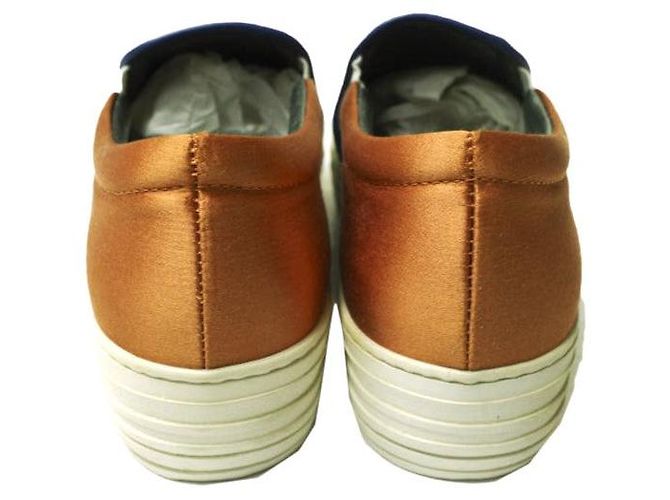 Autre Marque Joshua Sanders SATIN SLIP-ON Sneaker Blau Orange - Ansicht 4