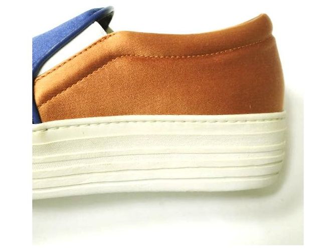 Autre Marque Joshua Sanders SATIN SLIP-ON Sneaker Blau Orange - Ansicht 7