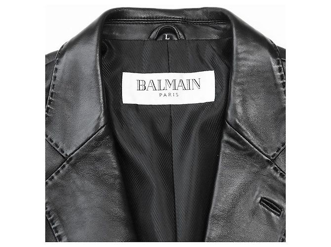 Chaqueta de piel de cordero Balmain Paris Negro - vista 2